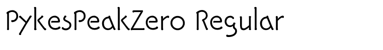 PykesPeakZero Regular