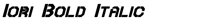 Iori Bold Italic