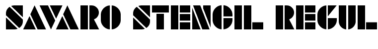 SAVARO STENCIL Regular