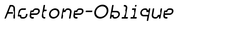 Acetone-Oblique