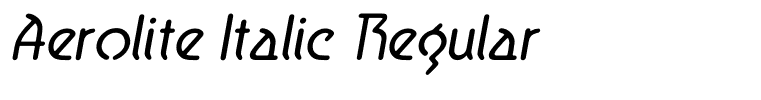 Aerolite Italic Regular