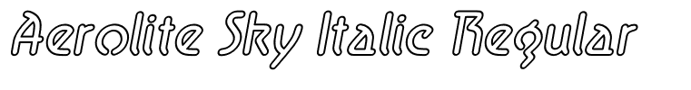 Aerolite Sky Italic Regular