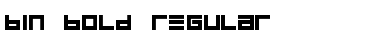 BIN Bold Regular