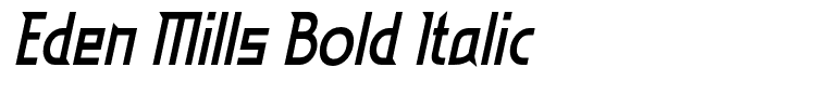 Eden Mills Bold Italic