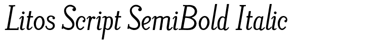 Litos Script SemiBold Italic