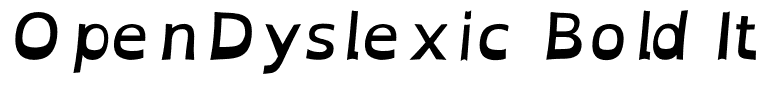 OpenDyslexic Bold Italic