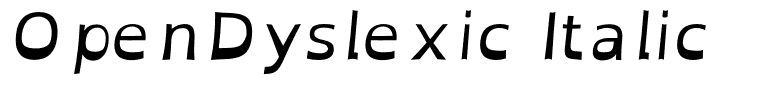 OpenDyslexic Italic