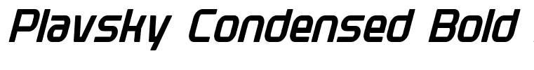 Plavsky Condensed Bold Italic