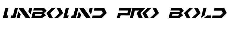 Unbound Pro Bold Alt Italic