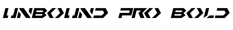 Unbound Pro Bold Italic