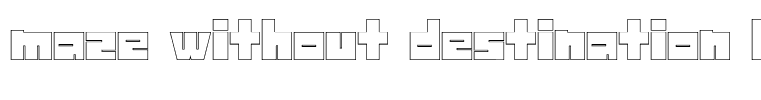 maze without destination Regular