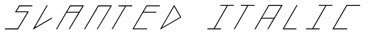 slanted ITALIC shift Regular