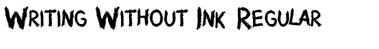 Writing Without Ink Regular