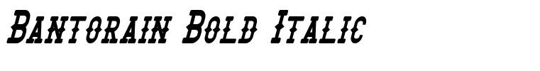 Bantorain Bold Italic
