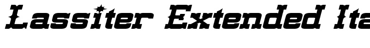 Lassiter Extended Italic