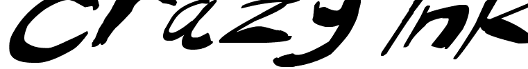 Crazy Ink Splats Italic