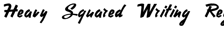 Heavy Squared Writing Regular