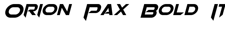 Orion Pax Bold Italic