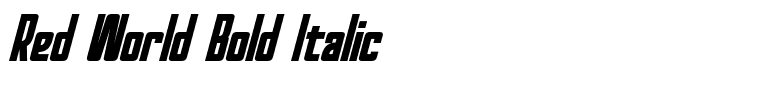 Red World Bold Italic