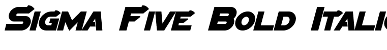 Sigma Five Bold Italic