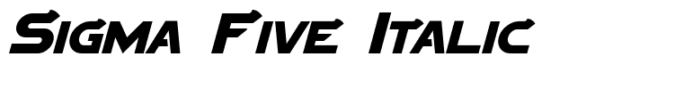 Sigma Five Italic