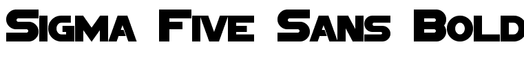 Sigma Five Sans Bold