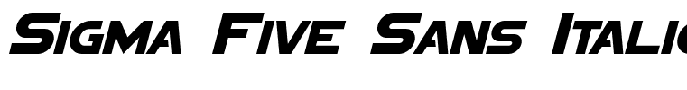 Sigma Five Sans Italic