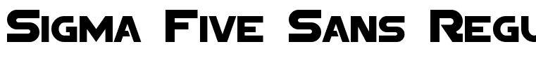Sigma Five Sans Regular
