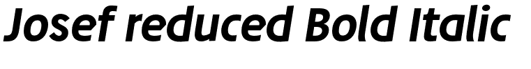 Josef reduced Bold Italic