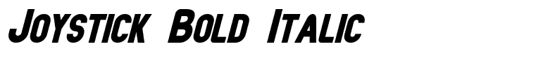 Joystick Bold Italic