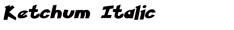 Ketchum Italic