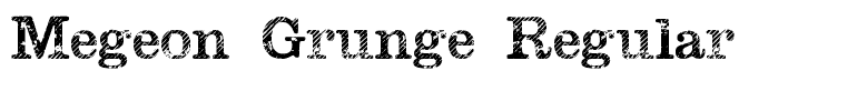 Megeon Grunge Regular