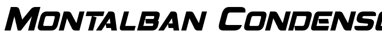 Montalban Condensed Bold Italic