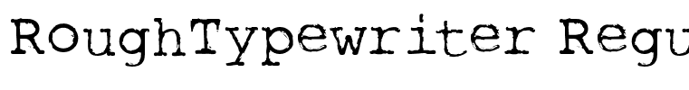 RoughTypewriter Regular