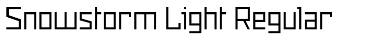 Snowstorm Light Regular