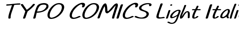 TYPO COMICS Light Italic DEMO Regular