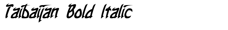 Taibaijan Bold Italic