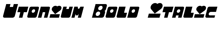 Utonium Bold Italic