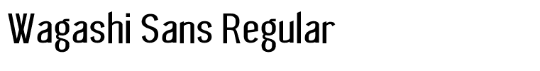Wagashi Sans Regular