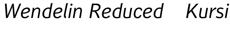 Wendelin Reduced 56 Kursiv