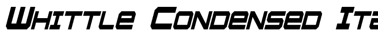 Whittle Condensed Italic