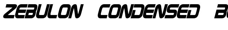 Zebulon Condensed Bold Italic