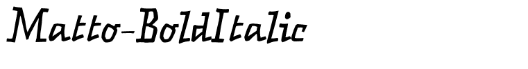 Matto-BoldItalic
