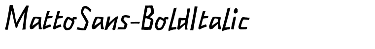 MattoSans-BoldItalic