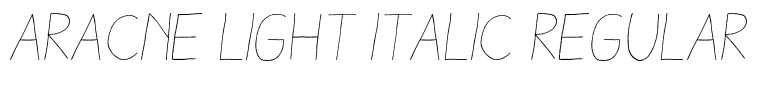 Aracne Light Italic Regular