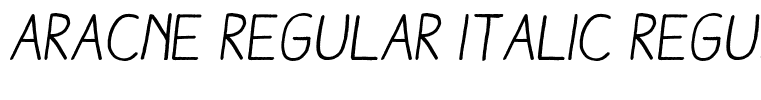 Aracne Regular Italic Regular