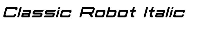 Classic Robot Italic
