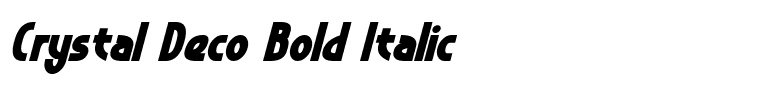 Crystal Deco Bold Italic