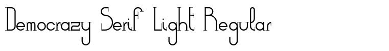 Democrazy Serif Light Regular
