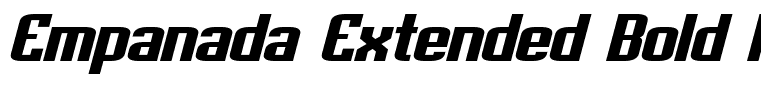 Empanada Extended Bold Italic